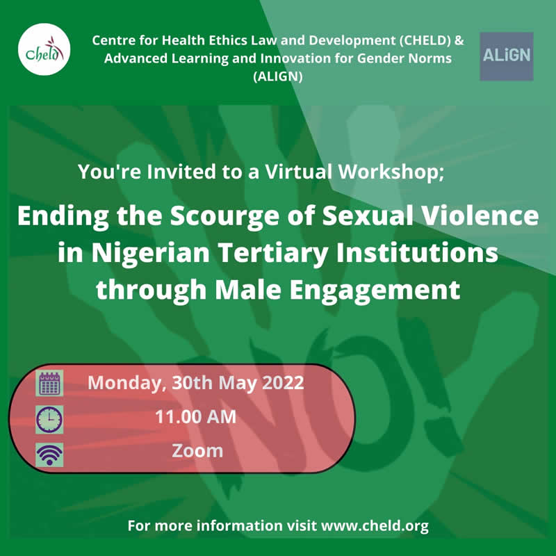 Ending the Scourge of Sexual Violence in Nigerian Tertiary Institutions through Male Engagement